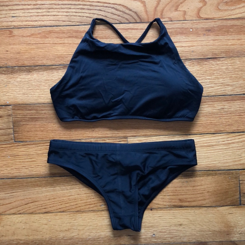 Roxy black high neck swimsuit